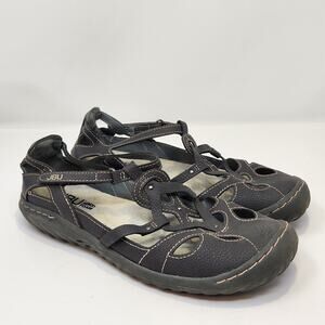 JBU Jambu Womens Sydney Gray Comfort Sandals Size 8 M Memory Foam Strappy Casual